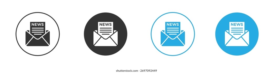 Newsletter icon. Graphic icon design template