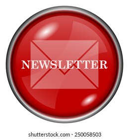 Newsletter icon. Internet button on white background. 