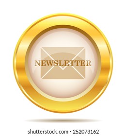 Newsletter icon. Internet button on white background. EPS10 vector. 
