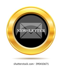 Newsletter icon. Internet button on white background. EPS10 vector.