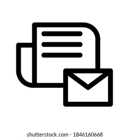 Newsletter icon or logo isolated sign symbol vector illustration - high quality black style vector icons
