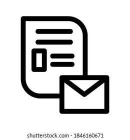 Newsletter icon or logo isolated sign symbol vector illustration - high quality black style vector icons

