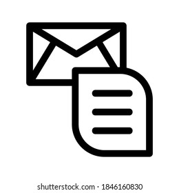 Newsletter icon or logo isolated sign symbol vector illustration - high quality black style vector icons
