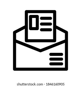 Newsletter icon or logo isolated sign symbol vector illustration - high quality black style vector icons
