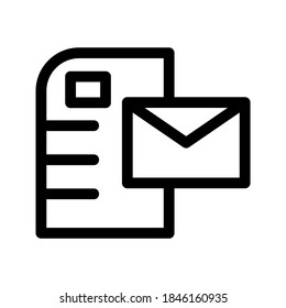 Newsletter icon or logo isolated sign symbol vector illustration - high quality black style vector icons
