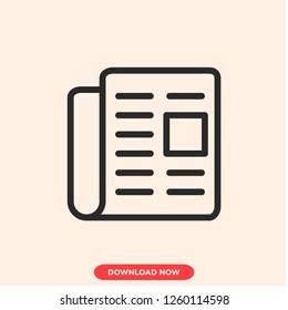 Newsletter icon modern vector style