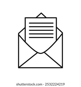 Newsletter icon. simple thin line icon.