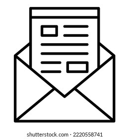 Newsletter icon vector image. Can also be used for web apps, mobile apps and print media.