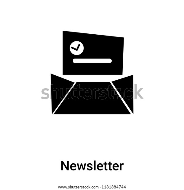 Newsletter Icon Vector Isolated On White Stock Vector Royalty Free