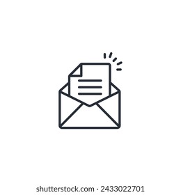 newsletter icon. vector.Editable stroke.linear style sign for use web design,logo.Symbol illustration.