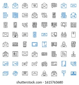 newsletter icons set. Collection of newsletter with news, mail, email, envelope, rss feed, mailing. Editable and scalable newsletter icons.