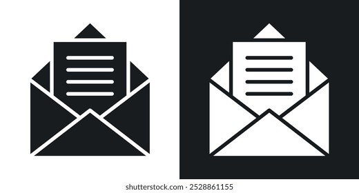 Ícones de newsletter. vetor de estilo sólido