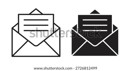 Newsletter icons vector collection for web designs. flat icons