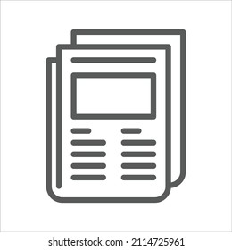 Newsletter Information Website Simple Line Icon