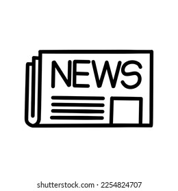 Newsletter line vector icon. Outline email. Envelope with letter vector sign, linear style pictogram isolated on white. 

