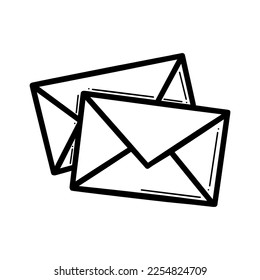 Newsletter line vector icon. Outline email. Envelope with letter vector sign, linear style pictogram isolated on white. 
