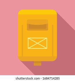 Newsletter mailbox icon. Flat illustration of newsletter mailbox vector icon for web design