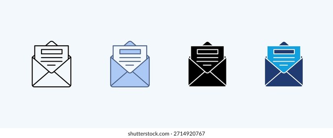 Newsletter Multiple Icon Illustration Vector