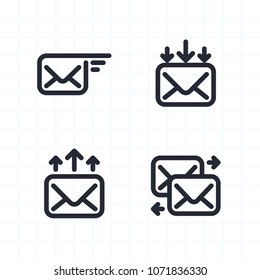 Newsletter Operations - Contour Icons. A set of 4 professional, pixel-aligned icons.