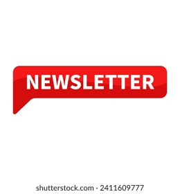 Newsletter Red Rectangle Shape For New Information Announcement Detail Actual
