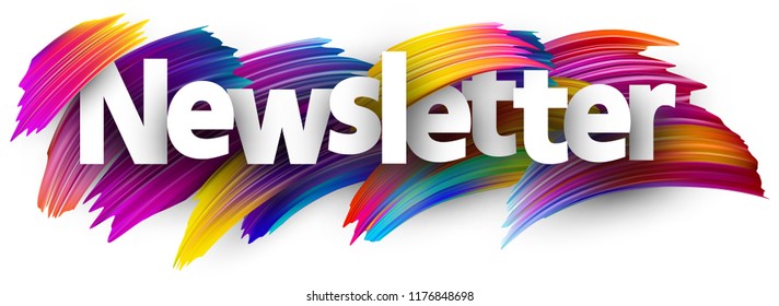 Newsletter Sign Colorful Brush Design Vector Stock Vector (Royalty Free ...