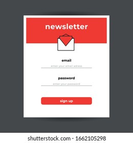 newsletter sign up mailing template 