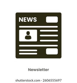 Newsletter stock illustration icon symbol 