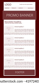 newsletter template for business or non-profit organization