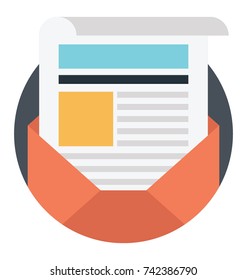 Newsletter Vector Icon
