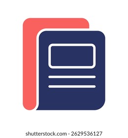 Newsletter Vector Icon for Business Paperwork and Email Campaigns. Office document icon, email list and communication. solid duo tone Icon
