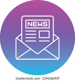 Newsletter vector icon. Can be used for printing, mobile and web applications.