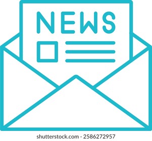 Newsletter vector icon. Can be used for printing, mobile and web applications.