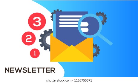 Newsletter Vector Illustration Creative Flat Design