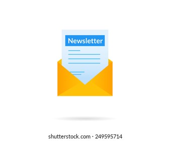 Newsletter vector illustration isolated on white background