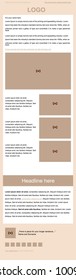 Newsletter vector layout template for business or non-profit organization