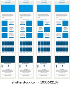 Newsletter vector layout template for business or non-profit organization