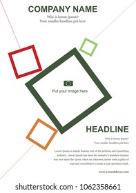 Newsletter vector layout template for business or non-profit organization