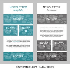 Newsletter vector layout template for business or non-profit organization