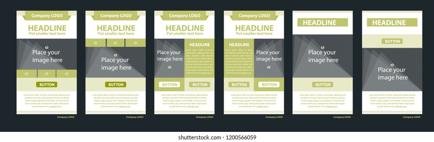 Newsletter vector layout template for business or non-profit organization