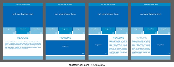 Newsletter vector layout template for business or non-profit organization
