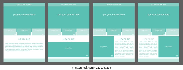 Newsletter vector layout template for business or non-profit organization