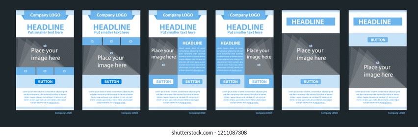 Newsletter vector layout template for business or non-profit organization