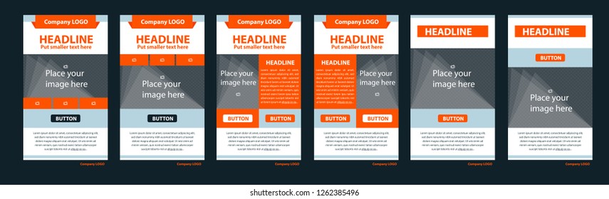 Newsletter vector layout template for business or non-profit organization