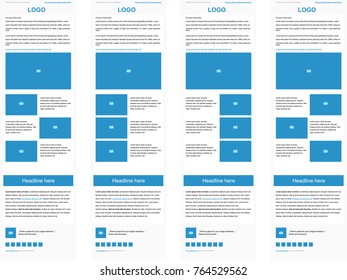 Newsletter vector layout template for business or non-profit organization