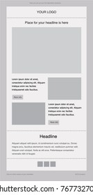 Newsletter vector layout template for business or non-profit organization