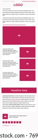 Newsletter vector layout template for business or non-profit organization