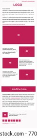 Newsletter vector layout template for business or non-profit organization