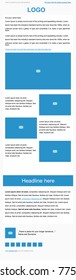 Newsletter vector layout template for business or non-profit organization