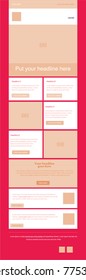 Newsletter vector layout template for business or non-profit organization