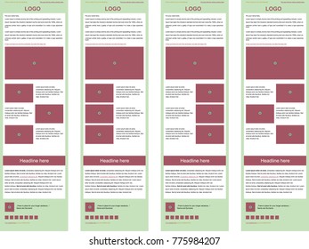 Newsletter vector layout template for business or non-profit organization